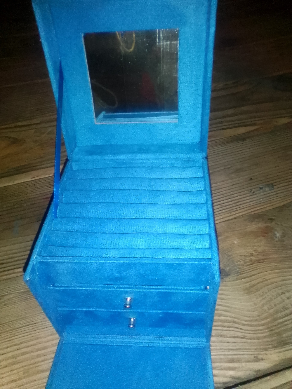 Blue Velvet Travel Jewelry Organizer